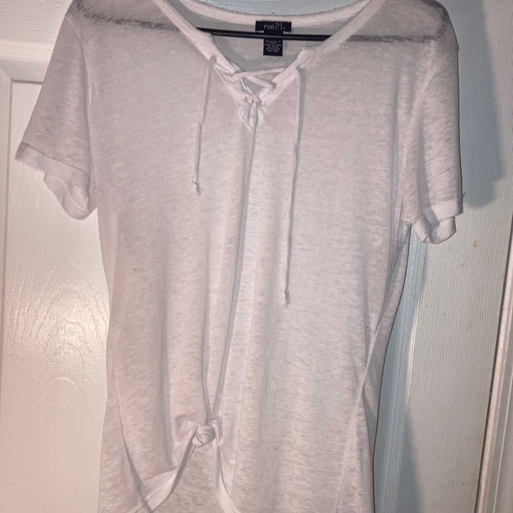 sheer white top
